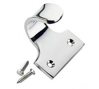 Solid Sash Window Finger Lift Pull Slide Handle 50mm + Screws (Polished Chrome)