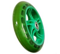 Solid Scooter Wheel 6 Inch PU No Flat Tyre(green transparent)
