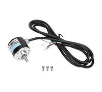 Solid Shaft Rotary Encoder, Incremental Encoder, 30KHZ Fast Response, Two Phase Encoder with Mounting Hardware for Office Automation Engineering, Aluminum Alloy Body (100B)