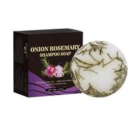 Solid Shampoo, 100 g Rosemary Onion Shampoo Soap, Deep Cleansing Scalp, Gentle Moisture Average Soap, Scalp Food for Scalp Wellness Dry Routine Routine Travel Be