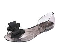 Solid Shoes Women's Big Beach Jelly Summer Shoes Women Sandals Fish Flowers Open on Mouth Slip Women's Sandals Women's Sandals with Heel S, black, 5 UK