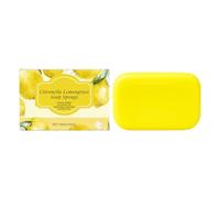 Solid Shower Gel, 100 g Soap Piece with Lemongrass, Hand and Body Soap Gently Cleans Exfoliation, Body Care for Men and Women