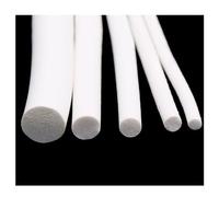 Solid Silicone Cord Seal Strip,1M Rubber Foam Round, 4mm- 20mm White Foaming Sponge Strips, Closed-Cell Circular Support Rod, 1pcs(8mm)