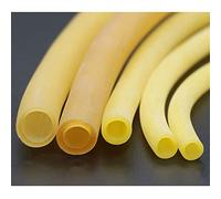 Solid Silicone Cord Seal Strip,300CM Yellow Latex Hose, ID 4 5 6 8mm High Stretch Small Diameter for Medical Transportation/Fitness Pulling Cords, 1pcs(6 * 9mm)