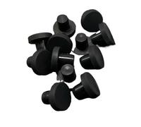 Solid Silicone Rubber Caps, 10pcs Black Solid Seal Round Bore 2.7mm-15mm Hole Plugs Blanking End Caps Seal T Type Stopper(11.5mm)
