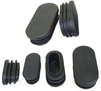 Solid Silicone Rubber Caps, 5pcs Black Plastic Blanking End Cap Tube Pipe Inserts Plug Bung Furniture Protection Gasket(25x50mm)