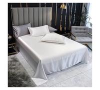 Solid Silky Satin Soft Bed Sheets,Satin Seamless Flat Sheet Optional Pillowcase(Type 1,160x240cm)