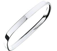 Solid Silver Bangle TV Shape British Made Full Hallmark Heavy Weight Gift Boxed