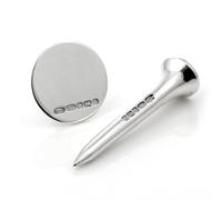 Solid Silver Golf Tee & Marker Set. Sterling 925 Silver Great by Broadway & Co, Birmingham. Gift Cased