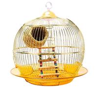 Solid Stainless Steel Bird Cage Hanging Parrot Bird Cages Rust Resistant Metal Cage for Cockatiels Parakeets Lovebirds Flight Perches Birdcage (B 15.0)