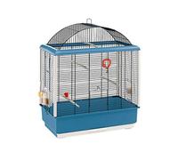 Solid Stainless Steel Bird Cage with Travel Handle Decorative Parrot Cage Villa Black Bird Carrier with Stand Bar (A)