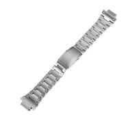 Solid Stainless Steel Watchband, Heavy Duty Brushed Metal Replacement Strap fit for Casio GW-M5610 DW5600 GW-5000 G-5600 GA2100 GM5600 GM2100(Silver,GM5600)