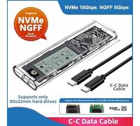Solid State Drive Case with Dual Protocol M 2 NVME NGFF Support, USB 3 2 Gen 2 10Gbps Speed, and Intelligent Health Monitoring for Drive Condition (CC NGFF NVME )