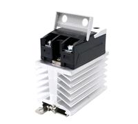 Solid State Relay 4-20MA Manual Single Phase Voltage Regulator SSR With Heat Sink DC-AC DC-DC AC-AC 1Pcs(80A,0-5VDC)