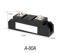 Solid State Relay for SSR Module, Single Phase Input 4-32VDC Output 30-480VAC, 80A/100A/150A/180A/200A High Control Frequency, No Spark Switching, Plastic Shell, Black