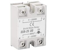 Solid State Relay Module, Compact 25A DC to DC Switching Control with 3 to 32VDC Input 5 to 220VDC Output Fast Silent Operation for Automation Control Temperature Controllers 1 Pack
