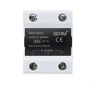 Solid State Relay Module DC to AC 10DA to 100DA with Low Control Current 5 20mA, Load Voltage 24 480V AC, Suitable for Use with Logic Circuits (BEM-80DA)