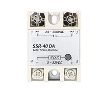 Solid State Relay Module, SSR-10DA 25DA 40DA 50DA 60DA 70DA 80DA 90DA 100DA 3-32V DC Input 24-380V AC 10A-100A(SSR-90DA)
