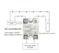 Solid State Relay SSR 10DA 25DA 40DA DC Control AC Single Phase With Plastic Cover For PID Temperature Control 1Pcs(SSR-25DA)