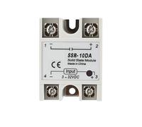 Solid State Relay SSR-10DA 25DA 40DA SSR Single Phase Control AC Input 3-32VDC Output 24-380VAC 10A 25A 40A(SSR-10DA)