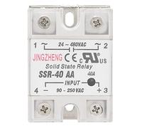 Solid State Relay SSR40, Reliable AC AC Power Switching 40A Input 24 to 480V Output with LED Indicator Isolation Design for Industrial Automation Heating Systems Plastic Metal 1 Pack