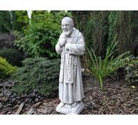 Solid statue, made of architectural concrete, outdoor or indoor figure of Padre Pio 60x22x14cm