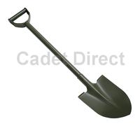 Solid Steel Type 1 D Handle Shovel, Olive Green