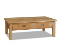 Solid Teak Coffee Table 100x60x35 cm Home Office Couch 2 Drawers vidaXL