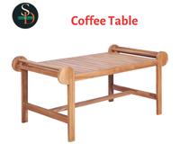 Solid Teak Coffee Table Outdoor Garden Furniture Marlboro Plant Stand vidaXL