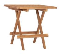 Solid Teak Hardwood Folding Garden Table 50 x 50 x 50 cm Teak Outdoor Patio Deck