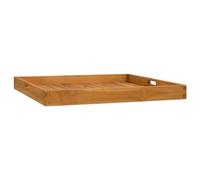 Solid Teak Serving Tray 70 x 70 cm with Raised Edges and Recessed Handles, Ideal as a Serving Plate, Serving Plate, Buffet Tray for Party, Kitchen, Dining Room, Catering