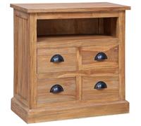 vidaXL Solid Teak Side Cabinet Home Interior Furniture Drawer Wall Sideboard