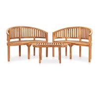 Solid Teak Wood Banana Garden Lounge Set 5 Piece Multi Sizes/Models vidaXL