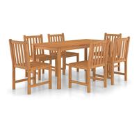 Solid Teak Wood Garden Dining Set Patio with/without Armrest 5/7 Piece vidaXL