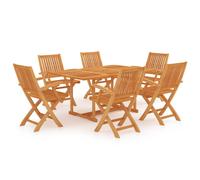 Solid Teak Wood Garden Dining Set Wooden Table and Chair 5/7 Piece vidaXL