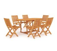Solid Teak Wood Garden Dining Set Wooden Table and Chair 7/9 Piece vidaXL