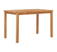 Solid Teak Wood Garden Dining Table 120cm Kitchen Dinner Desk Stand vidaXL
