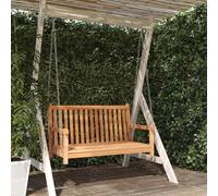 Solid Teak Wood Swing Bench Terrace Swing Seat Chair 114x64/120x57.5cm 2025