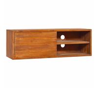 Solid Teak Wood Wall-mounted TV Cabinet Wooden Media Unit Multi Sizes vidaXL