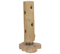 Solid Teak Wood Wine Rack for 8 Bottles Champagne Organiser Holder vidaXL