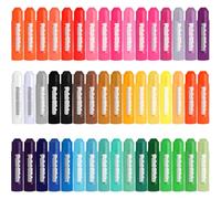 Solid Tempera Paint Sticks 48 Colors, Washable Paint Sticks Bulk, Quick Drying, Non-Toxic, Rainbow Colors Tempera Stick for Kids Toddler, No Mess Art Supplies for Paper Wood Glass Ceramic Canvas