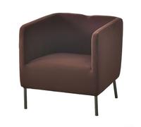 Solid Tone Chair Cover for Residential or Hospitality Settings Using Polyester and Elastic Hem for Fit Control (brown)