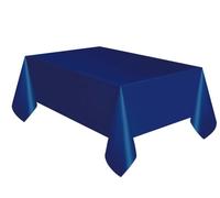 Solid True Navy Blue Rectangular Plastic Table Cover (137cm x 274cm) 1 Count - Elegant & Durable Tablecloth for Parties, Events, and Home Use