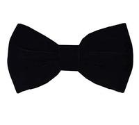 Solid Velvet Pre-Tied Bow Tie & Hanky Set, Navy, One size