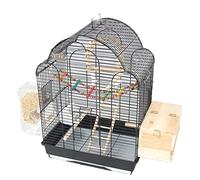 Solid Vintage Birdcages Large Metal Bird House Luxury Large Bird Cage Wrought Iron Birdcage Outdoor Bird House Carrier for Yard (Black D)
