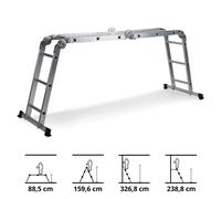 SOLID W3 | 12 Steps - Folding Ladder Aluminum