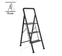 SOLID W6 | Foldable ladder - 3 steps - Step Ladder Black