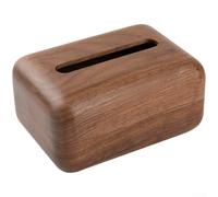 Solid Walnut Paper Box 18cm Magnetic Desktop Holder | Solid North for american black walnut, unique patterns, construction, 18cm length, natural aesthetic