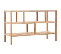 Solid Walnut Wood Bathroom Shelf 100x40x65cm Storage Rack Display Stand vidaXL