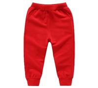 Solid Warm Kids Pants Boys Baby Winter Toddler Loose Bow Trousers Girls Boys Pants Christmas Clothes for Baby Boy Package (Red, 12-18 Months)
